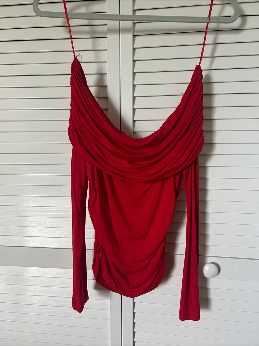 Mango Red Off the Shoulders Top